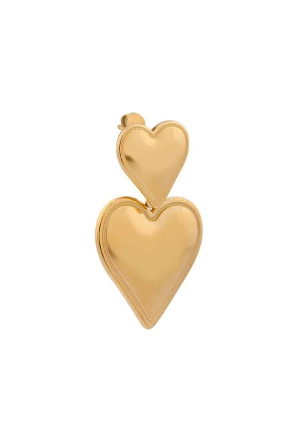 Big Hearts hoop Earring (SINGLE) Gold