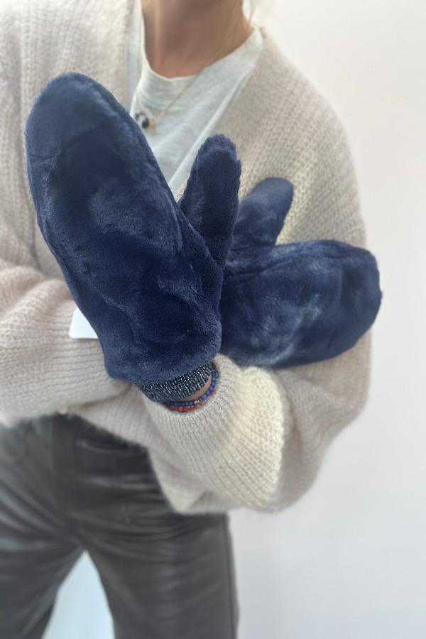 Biche Mittens Navy