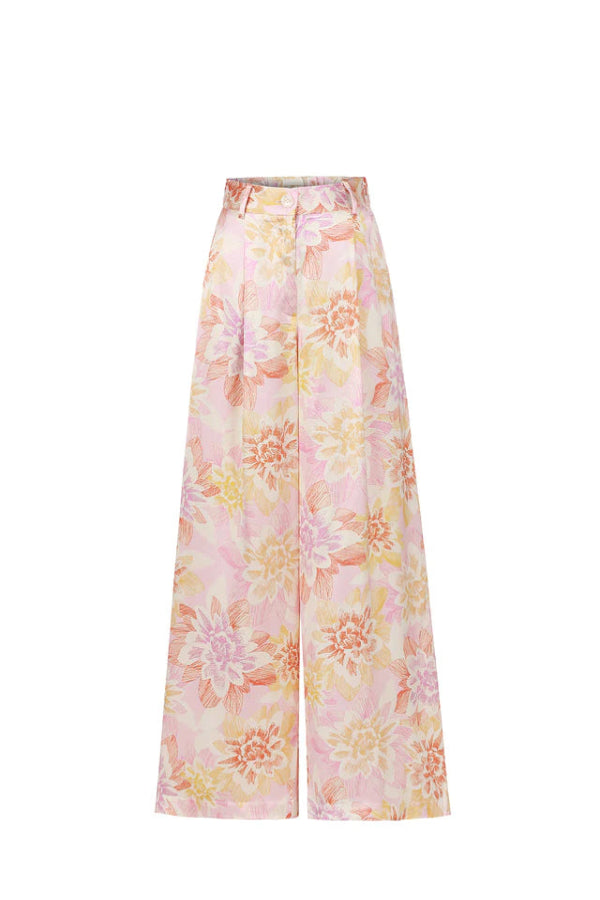 Philo 25124 Trousers Flowers Rose