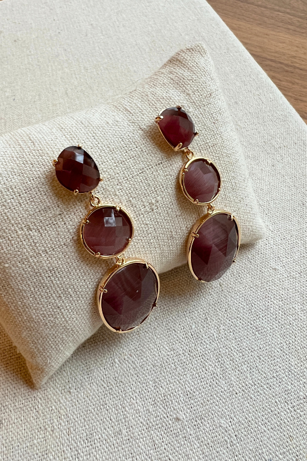 Amaya Earrings Aubergine