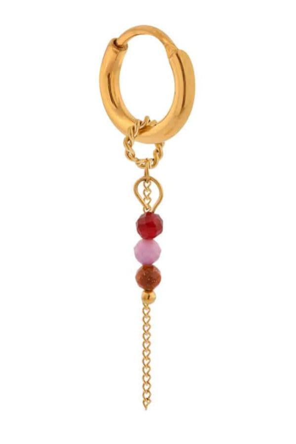 Chain Ruby Earring Red