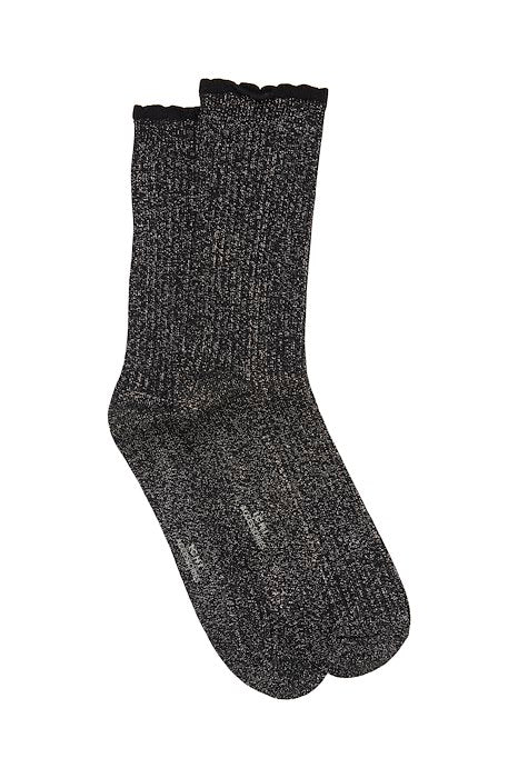 20115243 Saffi Socks Black with Silver