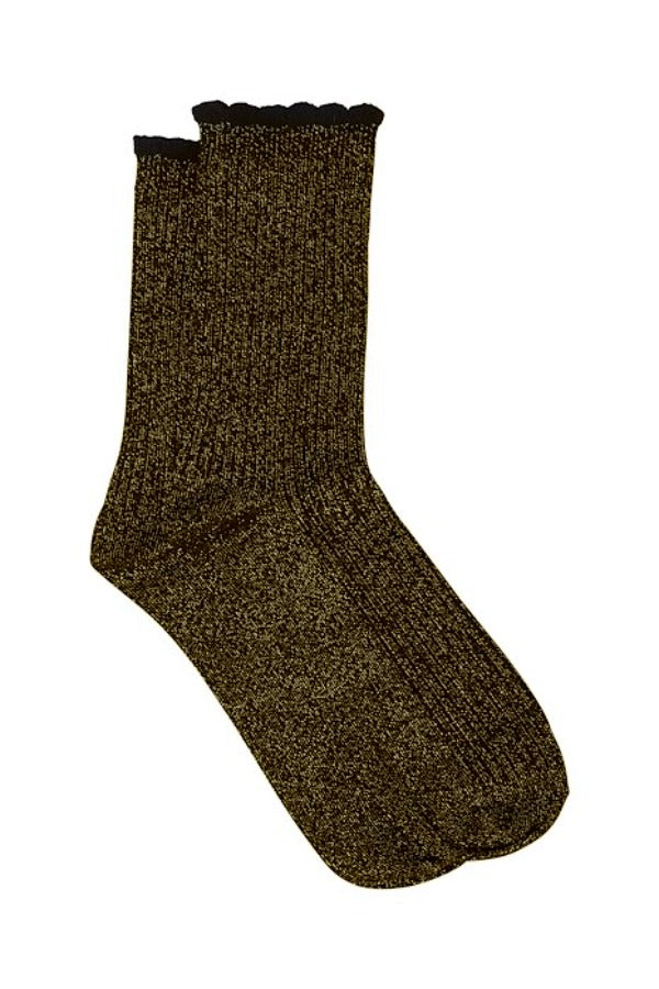 20115243 Saffi Socks Black with Gold