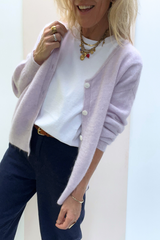 KN2098 Cardigan Lilas