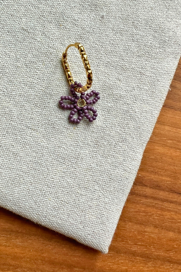 Flower Earring Purple