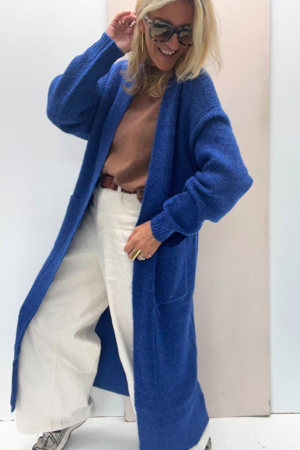 Lilou 24AH139 Cardigan Bleu Roi