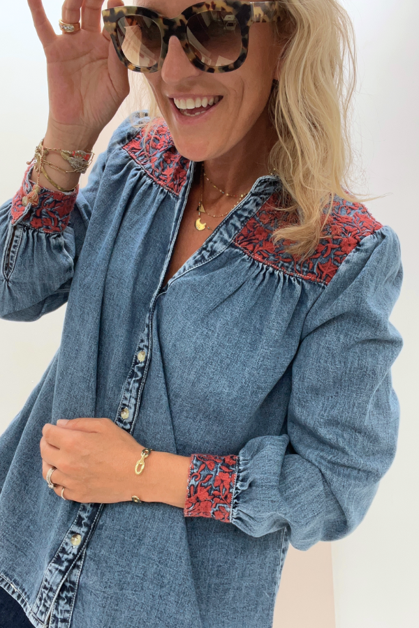 Phoebe Blouse Blue Moon