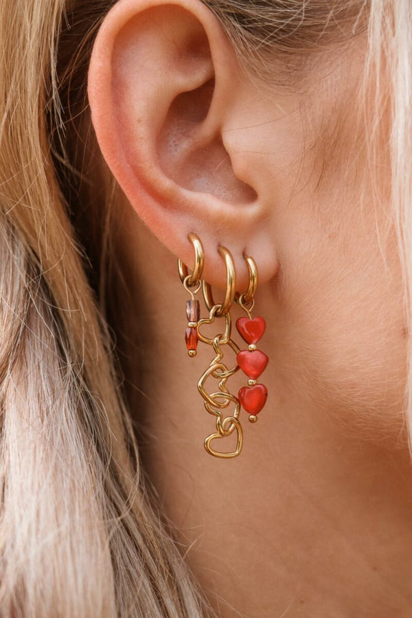 Queen of Hearts Earring Red