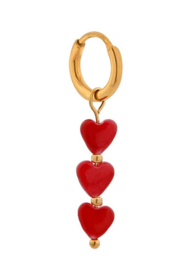 Queen of Hearts Earring Red