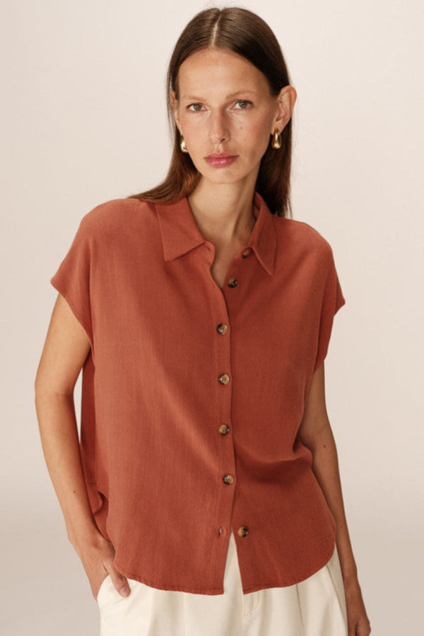 Perez Blouse Terracotta