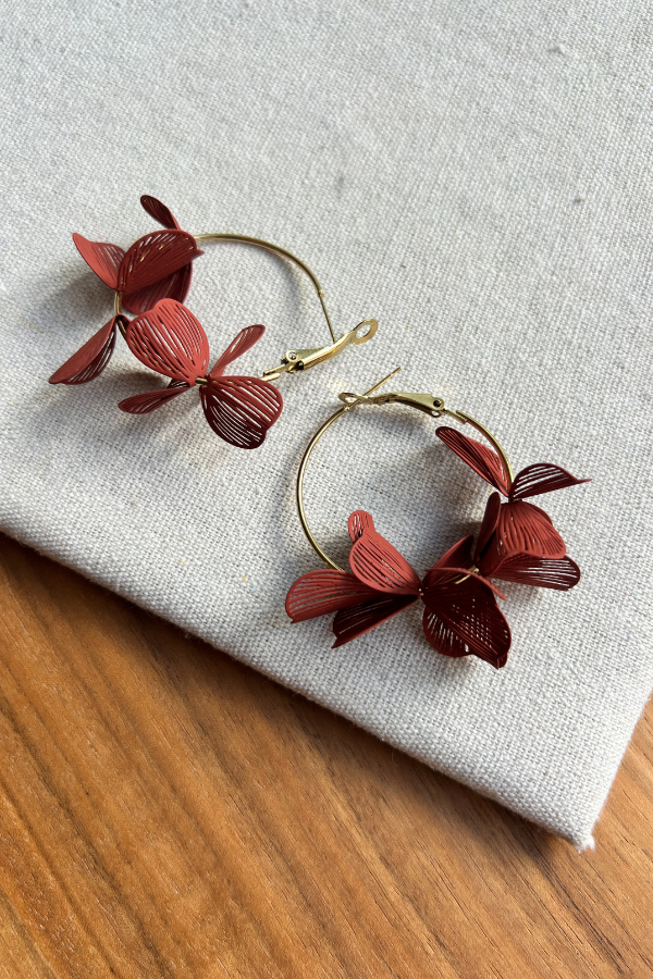 Souquet Earrings Brown