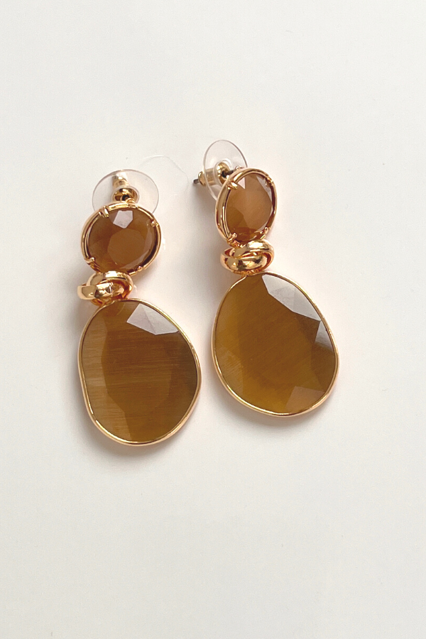 Cato Earrings Brown